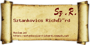 Sztankovics Richárd névjegykártya